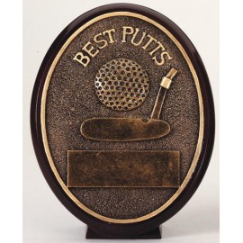 "Best Putts" Resin Plate - 5-1/2" Tall Custom Imprinted