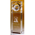 Promotional Large Absolute Golf Crystal Trophy