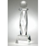 Custom Large Optical Crystal Ultimate Golf Award