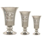 Chrome Trumpet Ceramic Trophy Cup Custom Imprinted