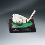 Bright Silver Golf Club Iron/Wedge and Ball Award Custom Branded