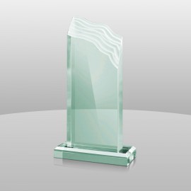 Jade Green Acrylic Summit Award II (7 1/4"x4"x2") Logo Printed