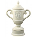 Ladies' Irish Cream Vintage Ceramic Golf Cup Trophy with Raised Figures Logo Printed