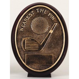 Promotional "Nearest The Pin" Resin Plate - 5-1/2" Tall