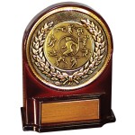 Customized Stock 5 1/2" Medallion Award With 2" Track & Field Male Coin and Engraving Plate
