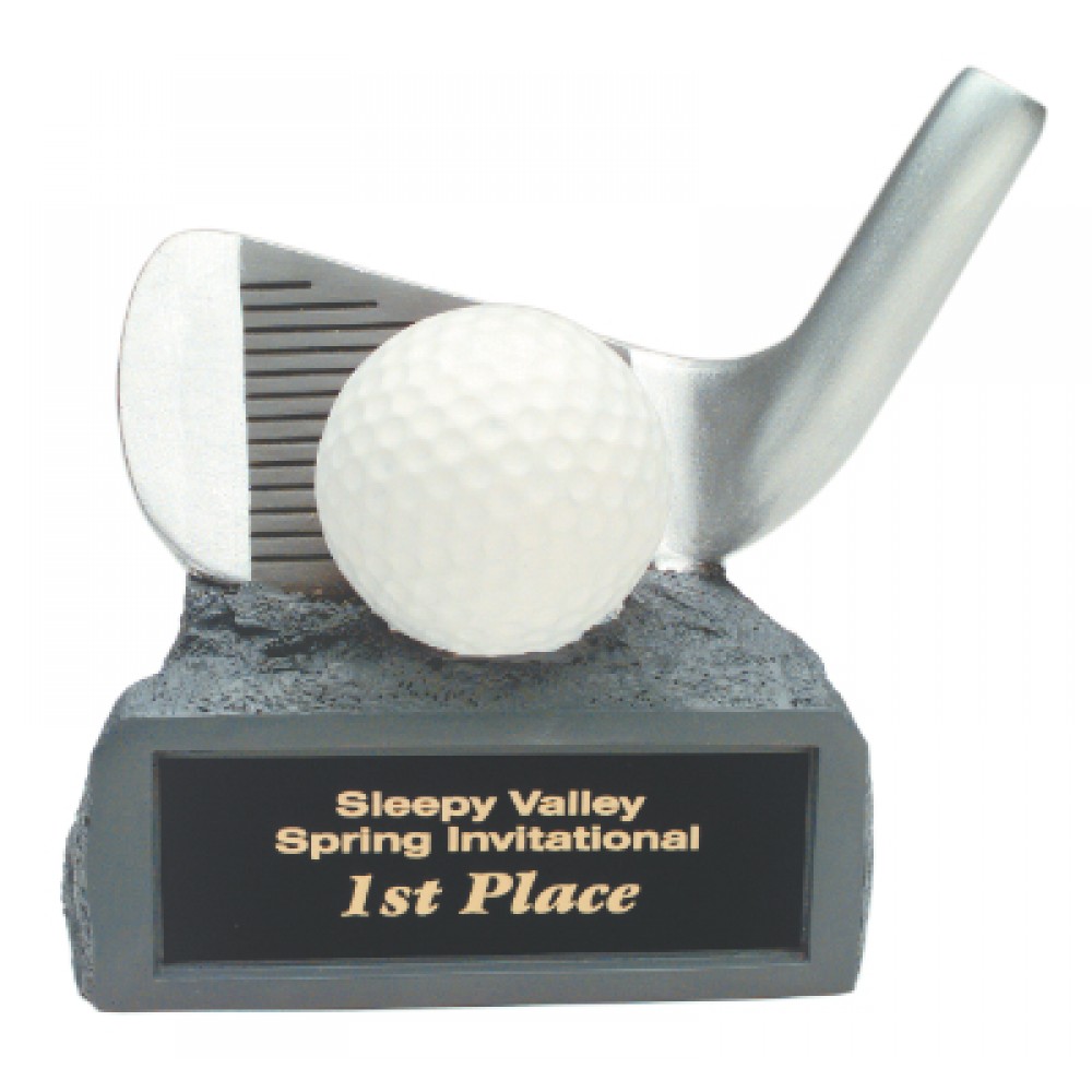 Promotional 4 1/4" Color Golf Resin Award