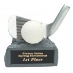 Customized 4 1/4" Color Golf Resin Award