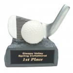 Promotional 4 1/4" Color Golf Resin Award