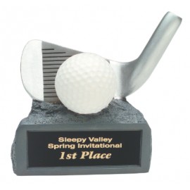 Promotional 4 1/4" Color Golf Resin Award