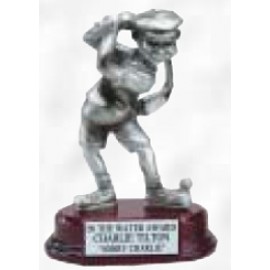 Logo Branded 5 1/2" Resin Sculpture Award w/ Oblong Base (Comic Golf/ Male)