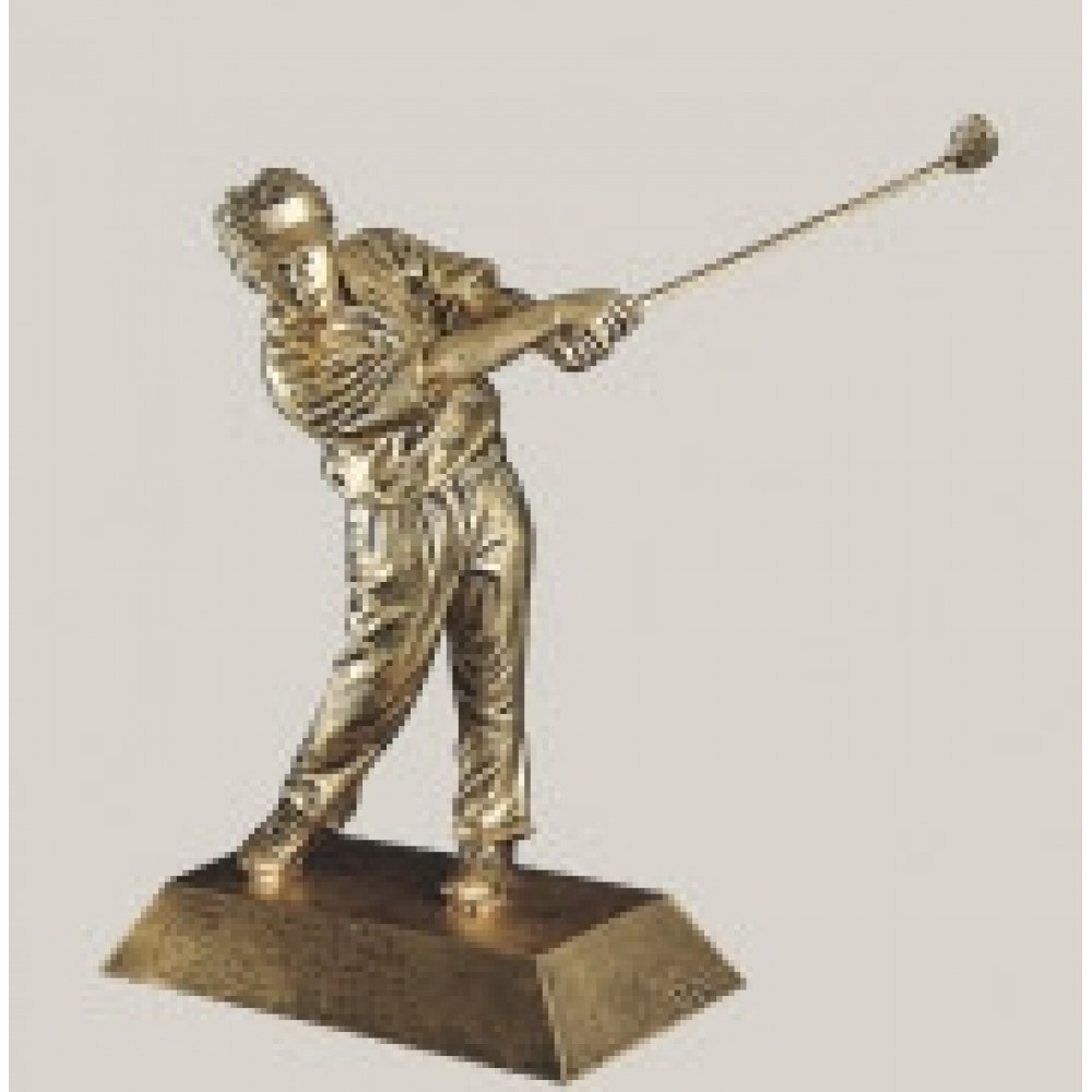 10.5" Male Golf Signature Resin Figure Trophy Custom Imprinted