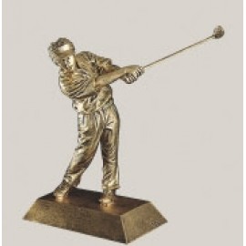 10.5" Male Golf Signature Resin Figure Trophy Logo Printed