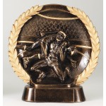 Custom Engraved High Relief Bronze Wrestling Resin