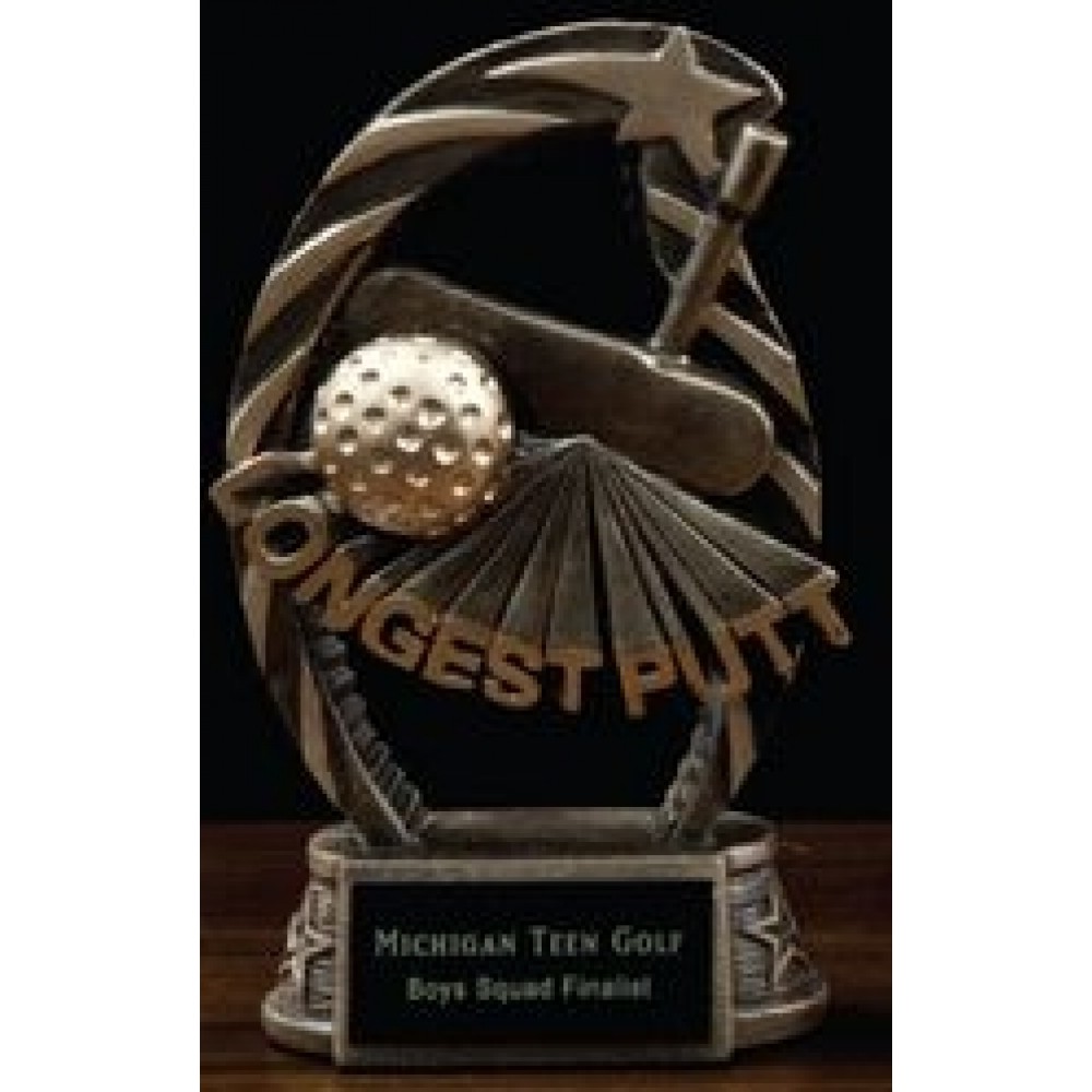 Customized Arched Resin Longest Putt Award