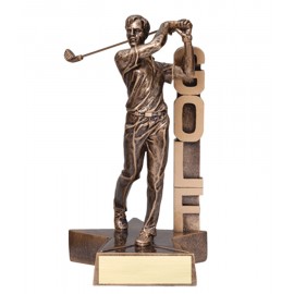Personalized 6.5" Male Golf Billboard Resin Series Trophy