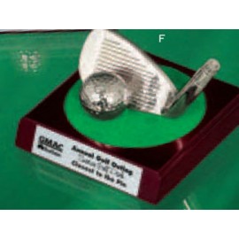 Black Acrylic Award w/Gold Metal Casting Carillon (12 1/2") Logo Printed