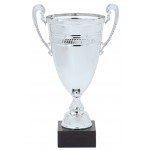 Silver Metal Italian Cup on Black Marble Base Custom Imprinted