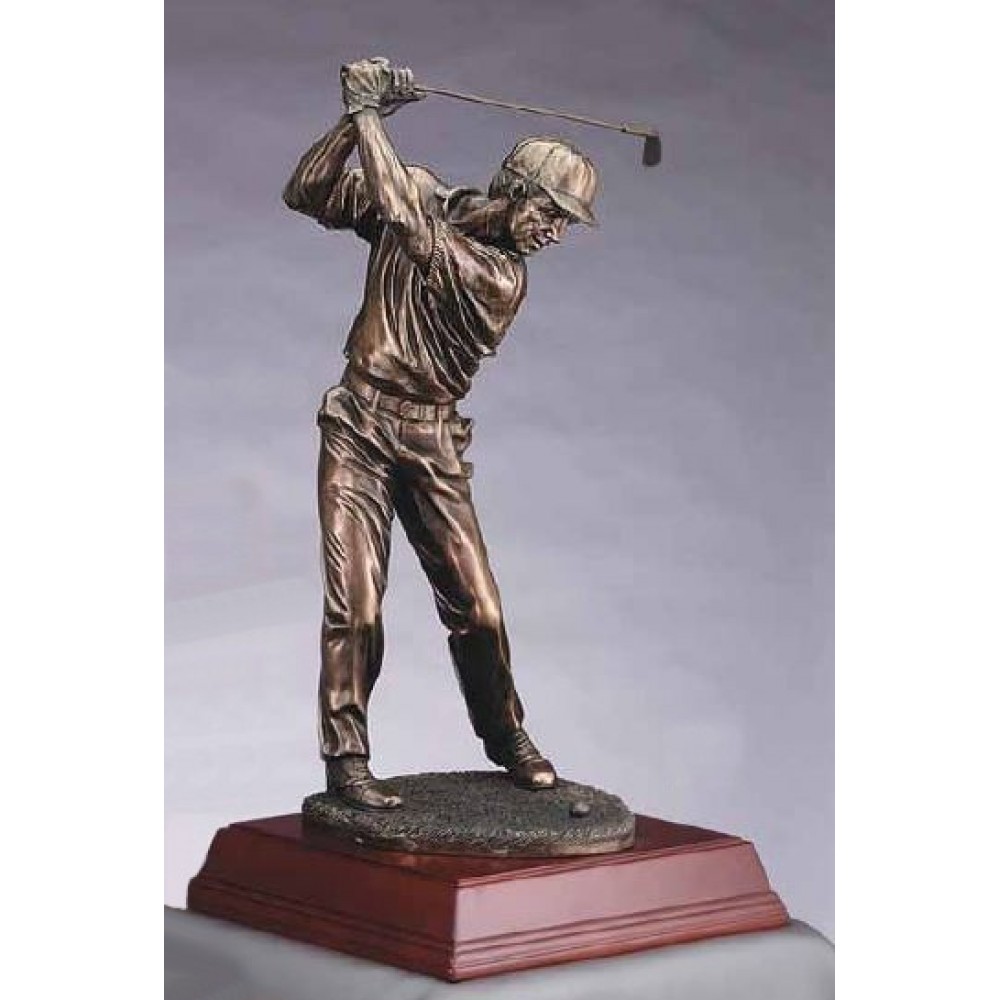 Custom Engraved Majestic Resin Male Golfer (19") Custom Engraved Majestic Resin Male Golfer (19")
