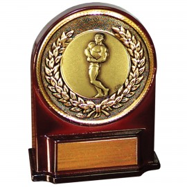 Customized Stock 5 1/2" Medallion Award With 2" Body Building Coin and Engraving Plate