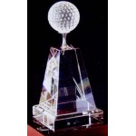 Personalized Slanted Prism Golf Trophy (7 1/2"x3 3/8")