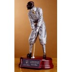 Personalized Antique Resin Golfer Trophy