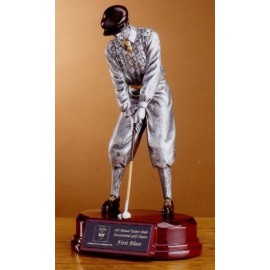 Personalized Antique Resin Golfer Trophy