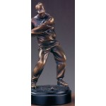 Copper Finish Male Golfer Trophy w/Golf Swing (4"x9") Custom Branded
