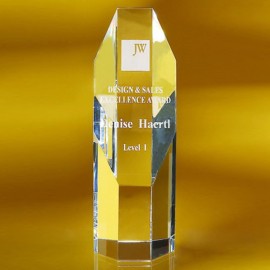 6" Octagon Tower Award Custom Branded