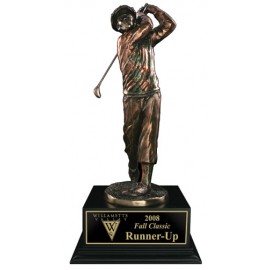 Joe Mead Collection Bronze Vintage Golfer Trophy Custom Imprinted