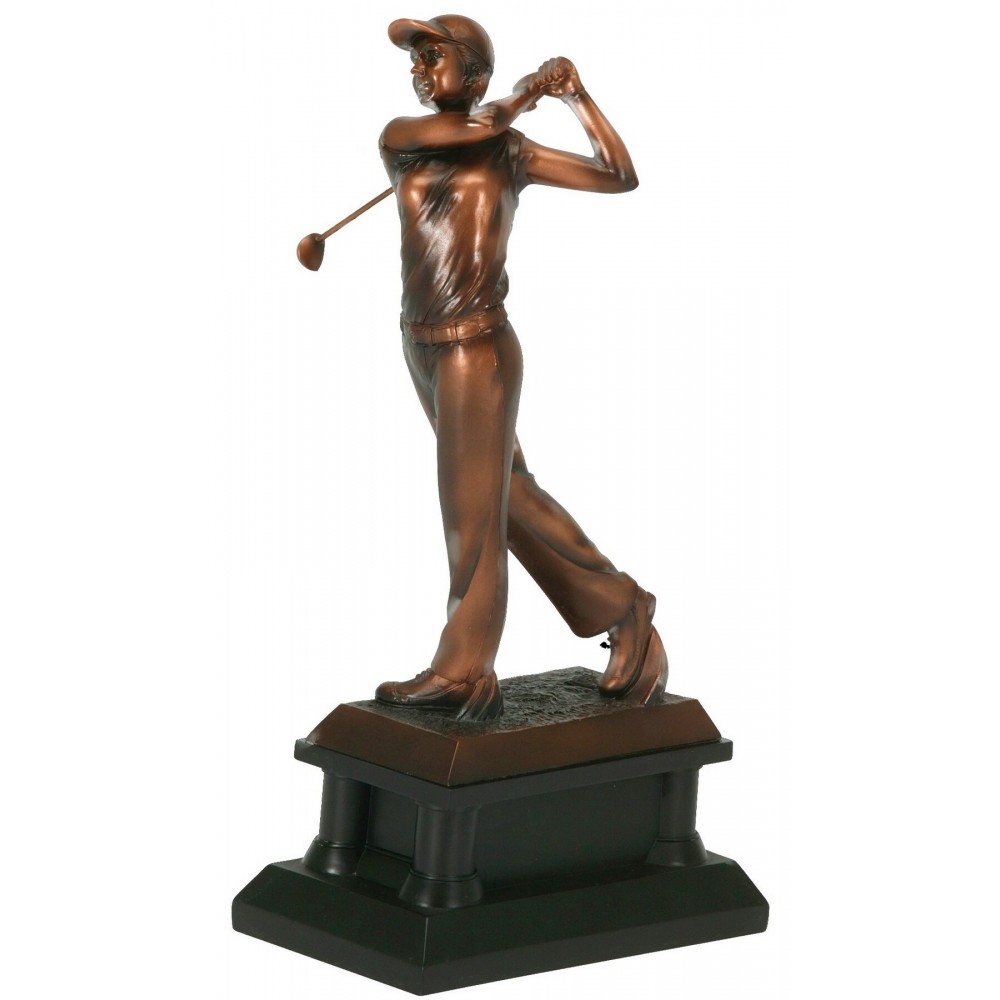 Logo Branded Golf, Female, Bronze Metalic Finish - 14" Logo Branded Golf, Female, Bronze Metalic Finish - 14"