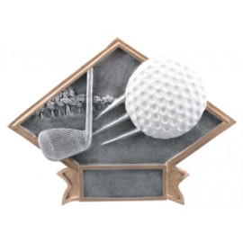 Promotional Golf Diamond Plate Resin (8 1/2" x 6")  Promotional Golf Diamond Plate Resin (8 1/2" x 6")