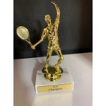 Tennis Trophy On Marble Base-Male Custom Branded