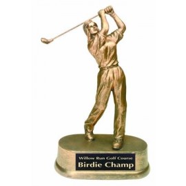 Golf, Female Antique Gold figures - 9" Logo Printed