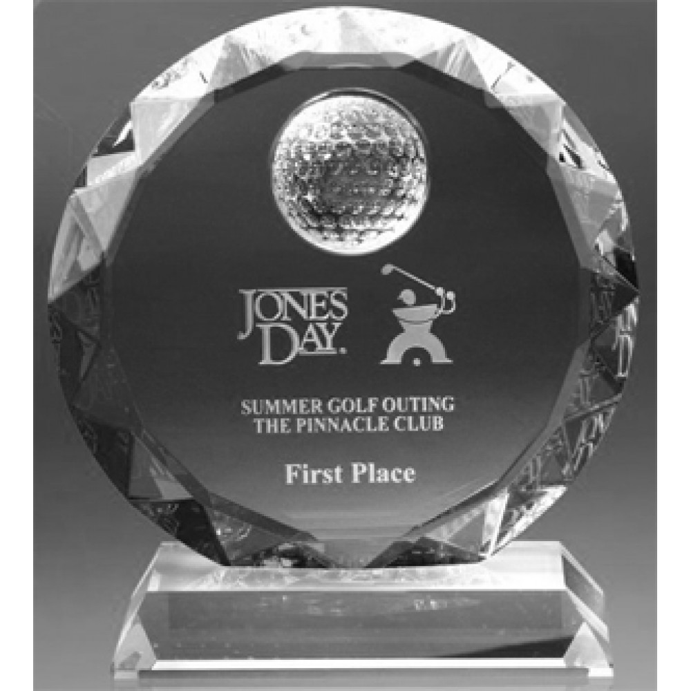 Big Easy Crystal Golf Award, Large Custom Imprinted