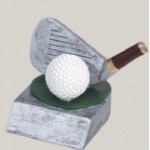 4" Golf Color Tek Resin Trophy Logo Printed