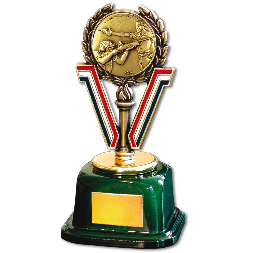 Promotional Stock 7" Trophy with 2" Shooting and Engraving Plate Promotional Stock 7" Trophy with 2" Shooting and Engraving Plate