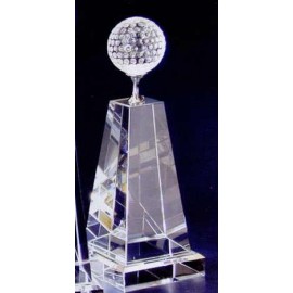 Customized Slanted Prism Golf Trophy (9"x3 3/8")