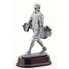 Personalized Golfing Caddie Resin Figure Award - 9 1/2" Tall