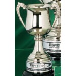 Nickel Plated Silver Georgian Golf Trophy Cup (10") Custom Branded