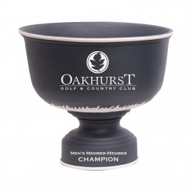 Logo Branded Custom Vintage Bowl - Blue / Ivory