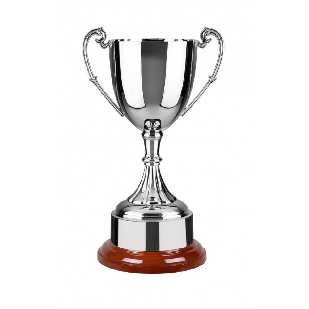 Custom Imprinted 7" Swatkins Endurance Nickel Plated Trophy Cup Award Custom Imprinted 7" Swatkins Endurance Nickel Plated Trophy Cup Award