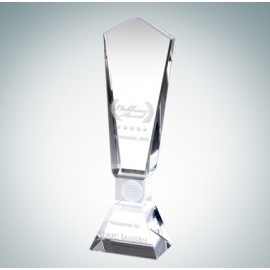 9" Global Golf Optical Crystal Award Custom Imprinted