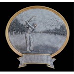 Personalized Golf, Female - Oval Legend Plates - 8"