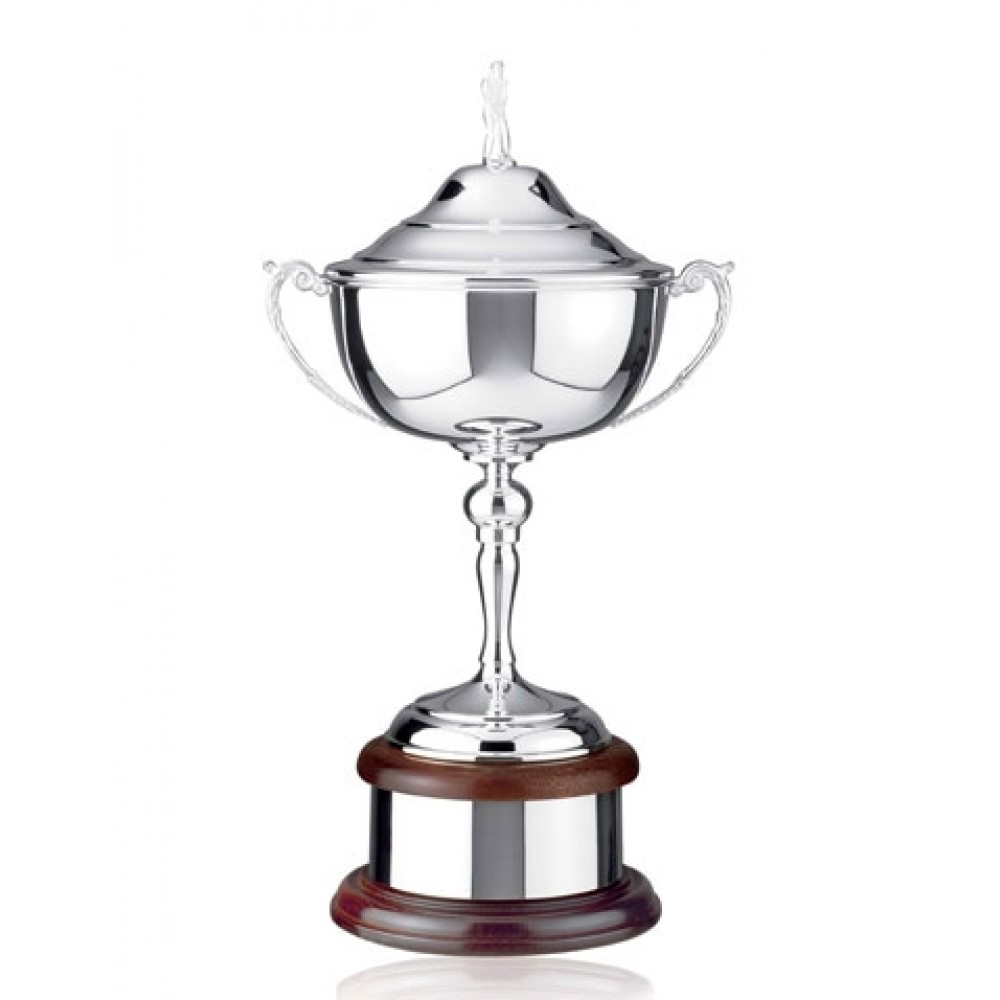 Logo Printed Swatkins Prestige Silver Plated Champions Award w/Golf Lid Logo Printed Swatkins Prestige Silver Plated Champions Award w/Golf Lid