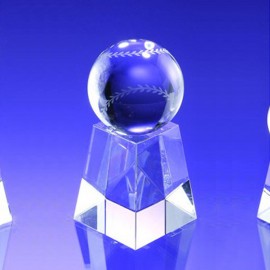 Custom 5" Baseball w/Tall Base Award