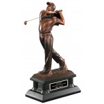 Customized 12" Bronze Male Golf Award