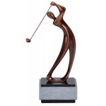 12" Bronze Modern Male Golf Resin Award Custom Imprinted