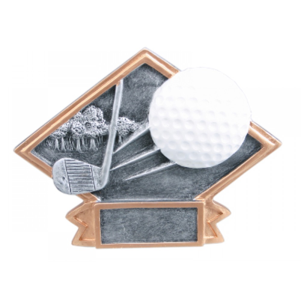 Customized Golf Diamond Plate Resin (6" x 4 1/2")