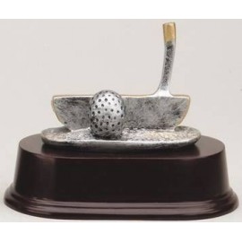 Sport Design Golf Putter Resin Award - 3 1/2" Logo Printed