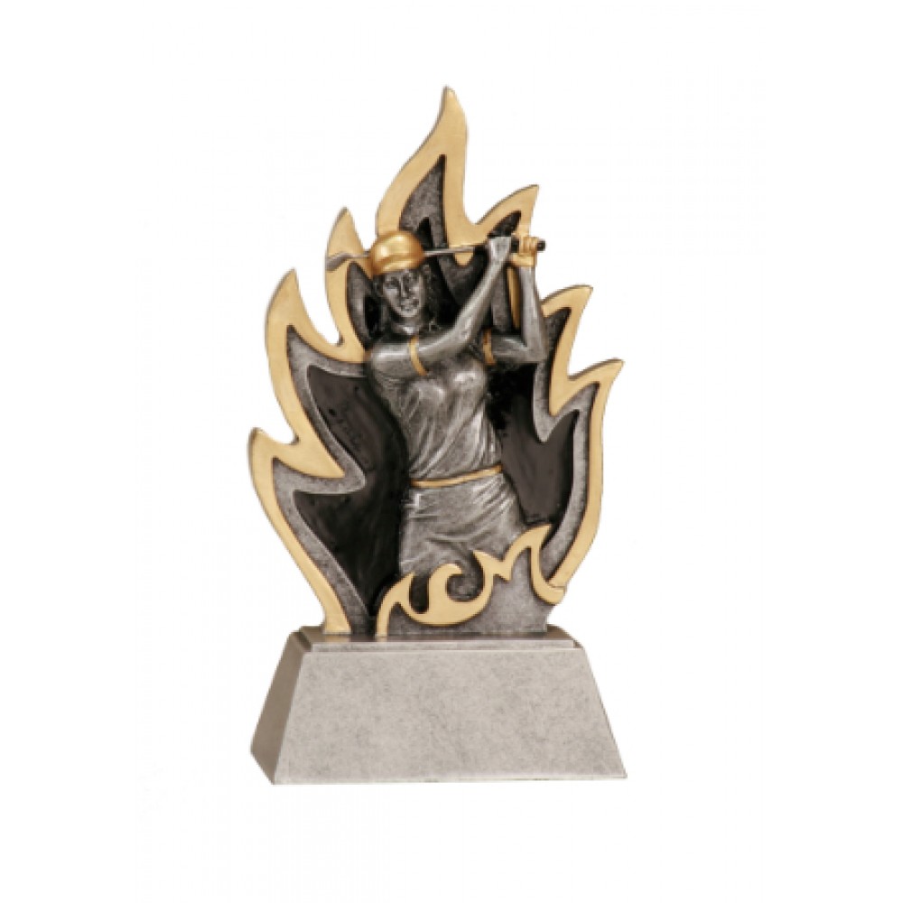 Ignite Resin Female Golf Trophy - 6 1/2" Tall Custom Branded Ignite Resin Female Golf Trophy - 6 1/2" Tall Custom Branded